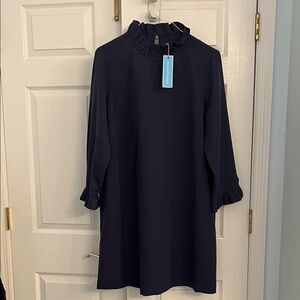 Draper James Navy Long Sleeve Dress